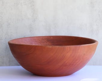 Large Walnut Wood Bowl Handcrafted in Virginia, Heirloom Bowl, Food-Safe Finish 13.5" x 5"