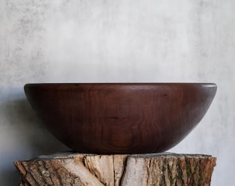 Handcrafted Walnut Wood Bowl: Shenandoah Valley Rustic Heirloom, Food-Safe Finish 10" x 3.5"