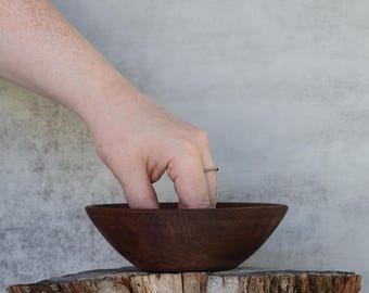Handcrafted Walnut Wood Bowl: Made in Virginia, Rustic Heirloom, 6" x 2"