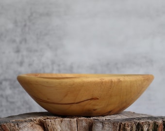 Spalted Maple Wood Bowl: Artisan Food-Safe Keepsake Bowl