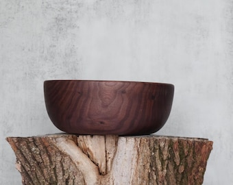 6.5" x 2.5"  Walnut Wood Bowl Handcrafted in Virginia: Heirloom Quality, Food-Safe Finish