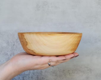 Handcrafted Spalted Maple Wood Bowl: Artisan Hand-Turned, Food-Safe 6.5" x 2"