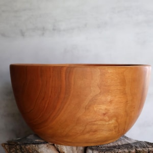 Handmade Cherry Wood Serving Bowl: Food-Safe, 9.25&quot;
