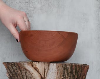 Cherry Wood Bowl: Handcrafted in the Shenandoah Valley 7" x 3.5"