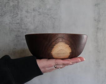 Walnut Wood Bowl Handcrafted in Virginia: Heirloom Bowl, Food-Safe Finish 6.5" x 2"
