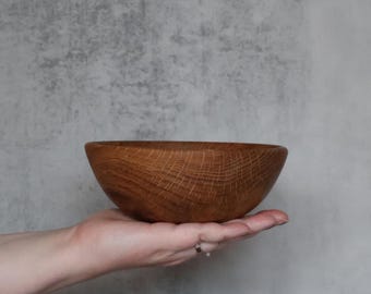 Handcrafted White Oak Wood Bowl: Rustic Decor, 6" x 2.5"