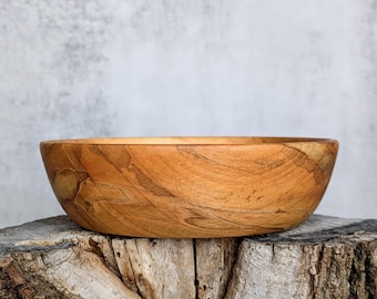 Handmade Spalted Maple Bowl: Food Safe Wooden Serving Bowl, 5.5"
