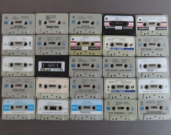 LOT: 25 Cassette Tapes w/ screws and tabs-in *Free Shipping*