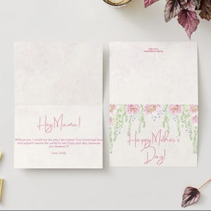 Plantilla editable para tarjeta del Día de la Madre – Descarga digital imprimible – Tarjeta personalizable para mamá – Acceso instantáneo a través de Canva
