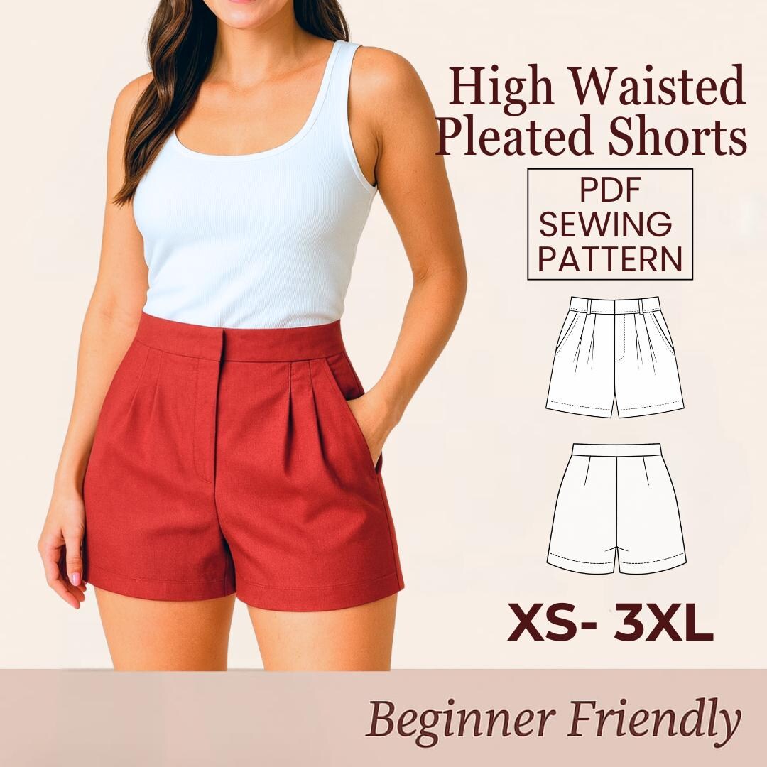 pleated shorts sewing pattern
