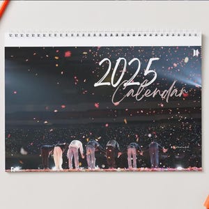 Calendario mensual imprimible BTS 2025 / Tamaño carta A4 y A5 / Descarga instantánea / Regalo para fans del K-Pop