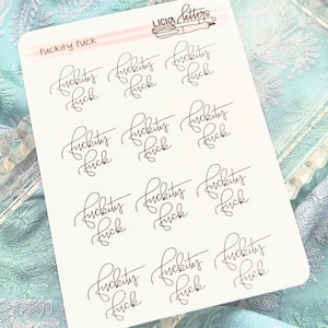 Fuckity Fuck Planner Stickers | Funny Swear Word Stickers | Snarky Planner Stickers | Adult Humor Stickers | Script Planner Stickers