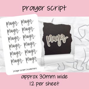 Prayer Script Planner Stickers | Handwritten Prayer Stickers | Faith Planner | Bible Study Stickers