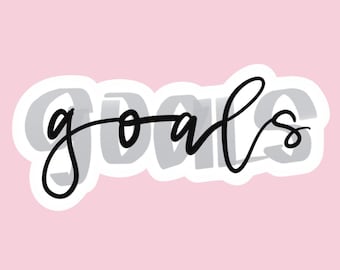 Goals header | goals planner | goals bullet journal | goals bujo | goals get things done | goals full focus