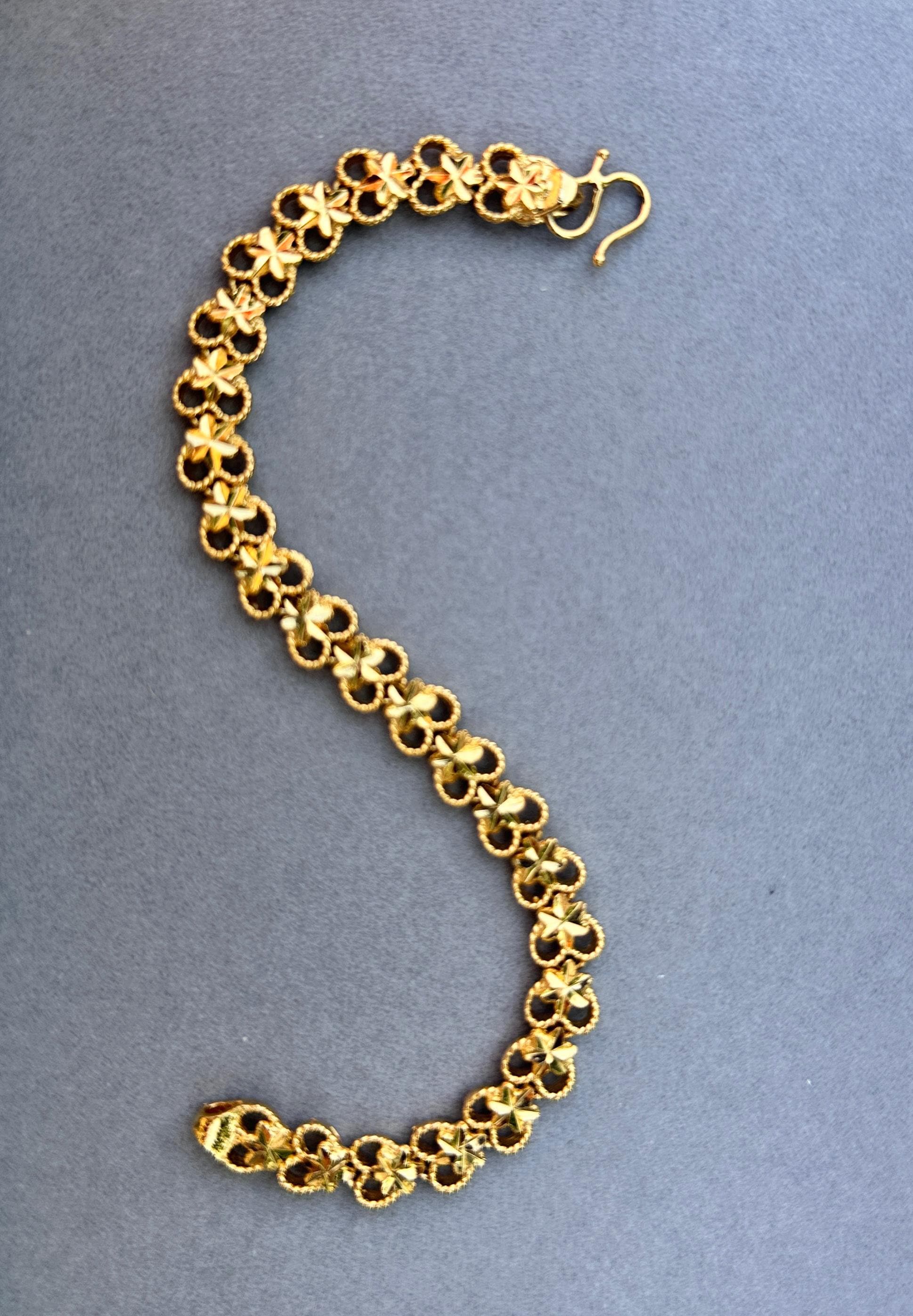 Bracciale a maglie a cuore placcato oro 18 carati o argento sterling • Bracciale dell'amicizia - Italia