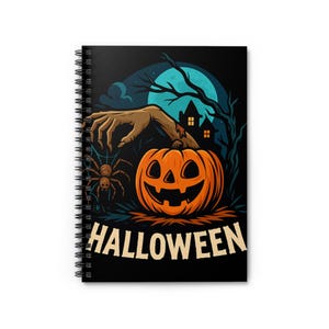 Halloween Spiral Notebook - Ruled Line, Spooky Journal, Creepy Diary, Ghostly Writing Pad, Witchcraft Planner