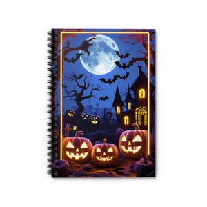 Halloween Spiral Notebook - Ruled Line, Spooky Journal, Creepy Diary, Ghostly Writing Pad, Witchcraft Planner