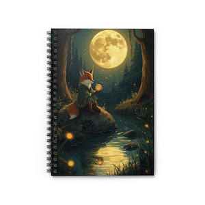 Caderno Espiral Fantasy Fox: Ilustração Mágica e Aconchegante