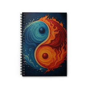 Yin Yang Spiral Notebook: Artistic Journal for Students & Meditation