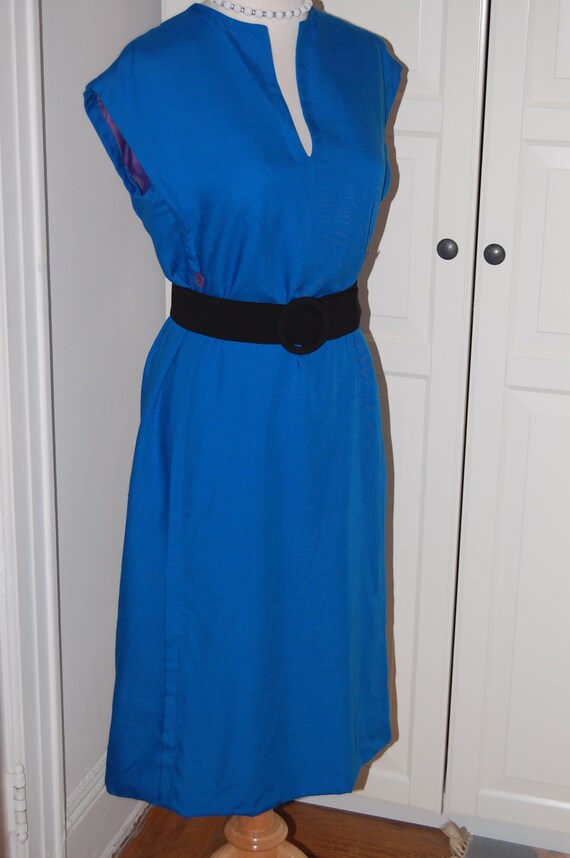 royal blue 50s dress