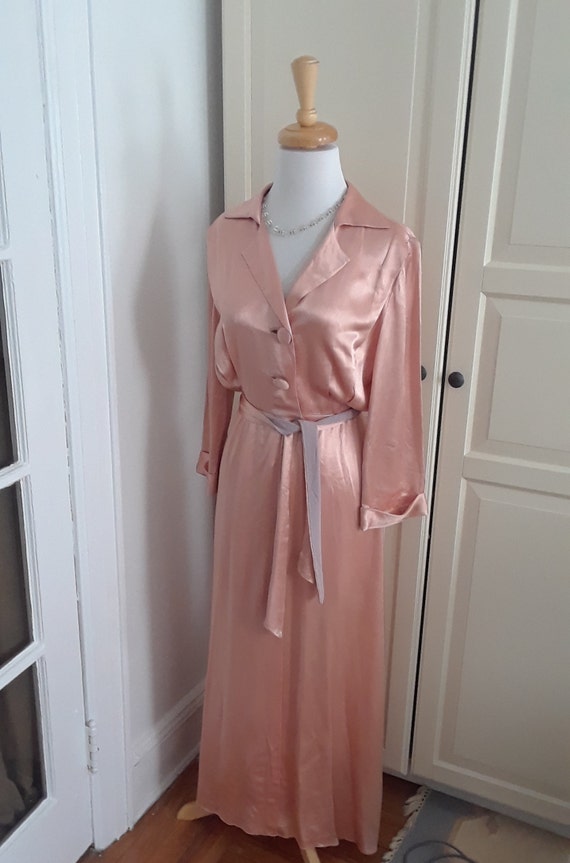 satin full length dressing gown