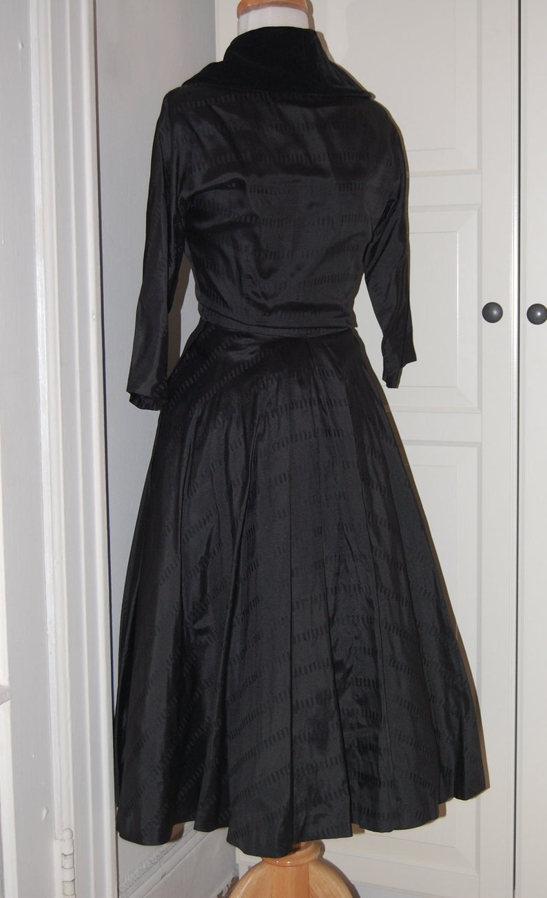 New Look 36B25W Silk Satin Ceil Chapman Size Small 40/%SALE 50s Dress Full Circle