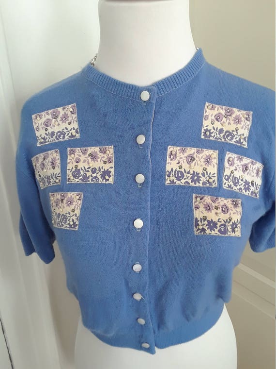 50s Cardigan, 1950s, Jerry Gilden, Sweater, Croppe