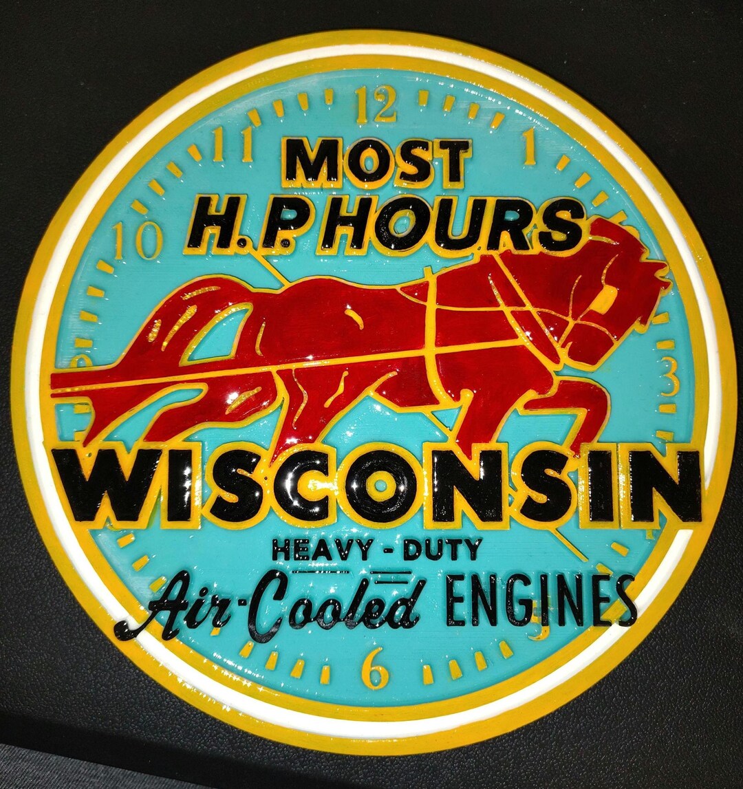 Wisconsin Engine Sign 3D Printed - Etsy