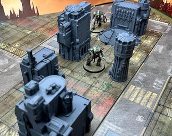 Terreno urbano épico, Bloque A, 6-8 mm suministrado con imprimación, Battletech