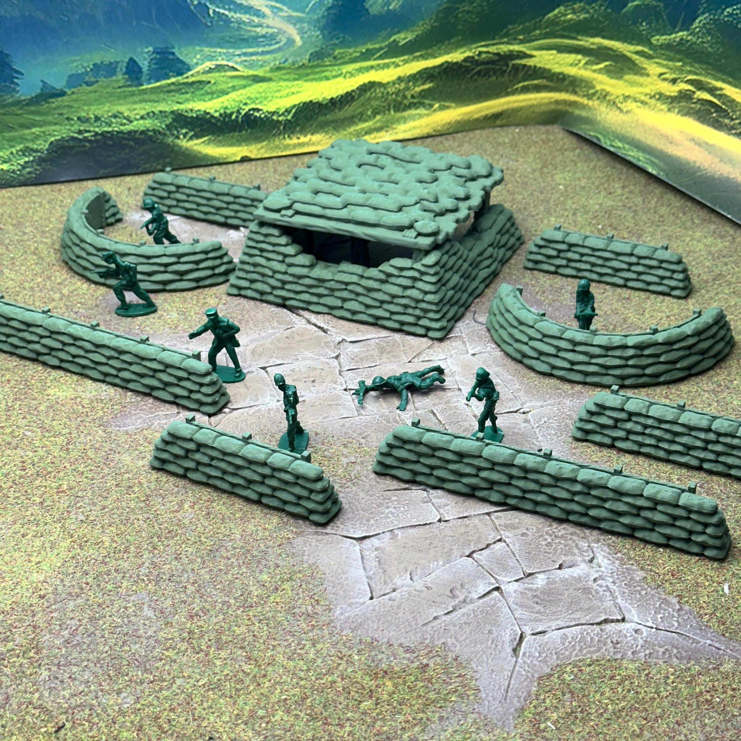 Plastic Army Men, Sandbag Fortress Set System. - Etsy Canada