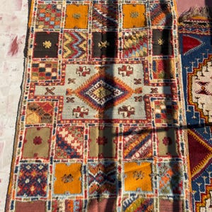Handmade Patchwork Rug: Rare Camel Hair and Wool | Natural Vegetable Dyes | Authentic Moroccan Berber Kilim | Sustainable Artisan Floor Art