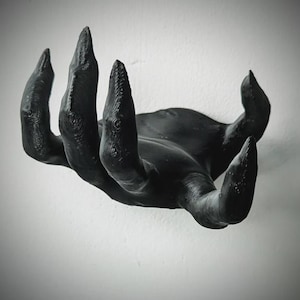 Witch Hand Wall Hook | Gothic Halloween Decor | Creepy Witch Palm Hanger | Spooky Hand Wall Mount for Keys, Jewelry, or Towels