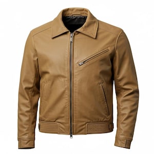 Men&#39;s Brown Leather Varsity Jacket with Customizable Back | Stylish Bomber Jacket | Premium Quality Leather Outerwear