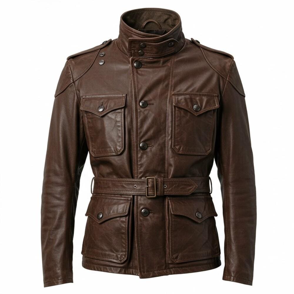 ジャケット・アウター KnuthMarf custom leather military jacket custom leather military jacket(unisex)/navy | KNUTH MARF