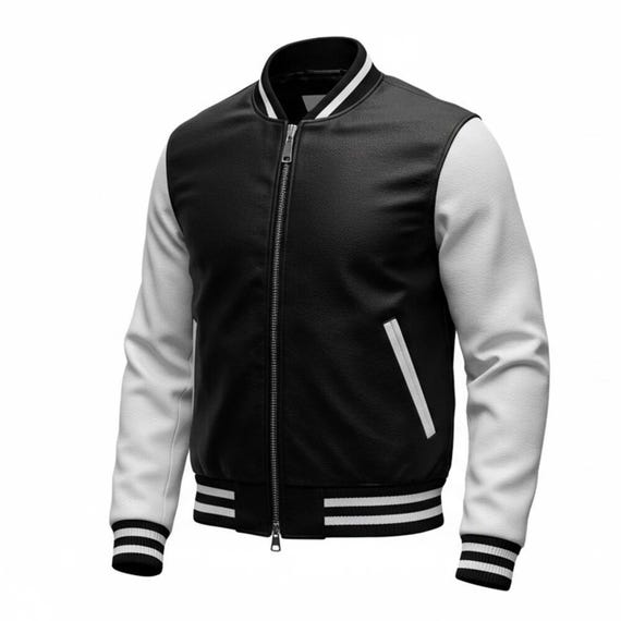 ブラックレザー風ボンバージャケット A-2型本革レザージャケット短丈