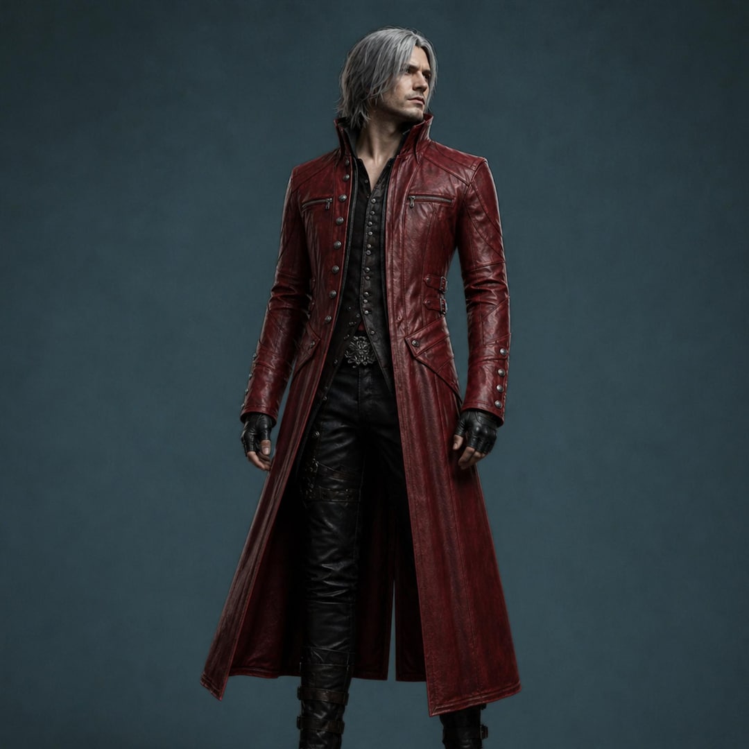 Buy Dante Red Leather Coat DMC 5 Jacket, Devil May Cry Inspired