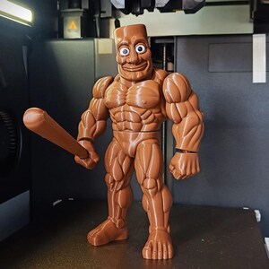 File STL di Tung Tung Sahur Muscle – Personaggio divertente del Ramadan, figura stampabile in 3D