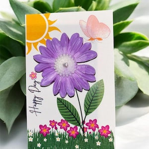 Carte Bougie Fleur-Happy Day imprimable