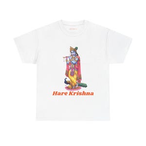 Krishna Flute Unisex Tee - Hare Krishna & Om Design Shirt for Festivals, Kirtans, Yoga, Meditation - Spiritual Clothing
