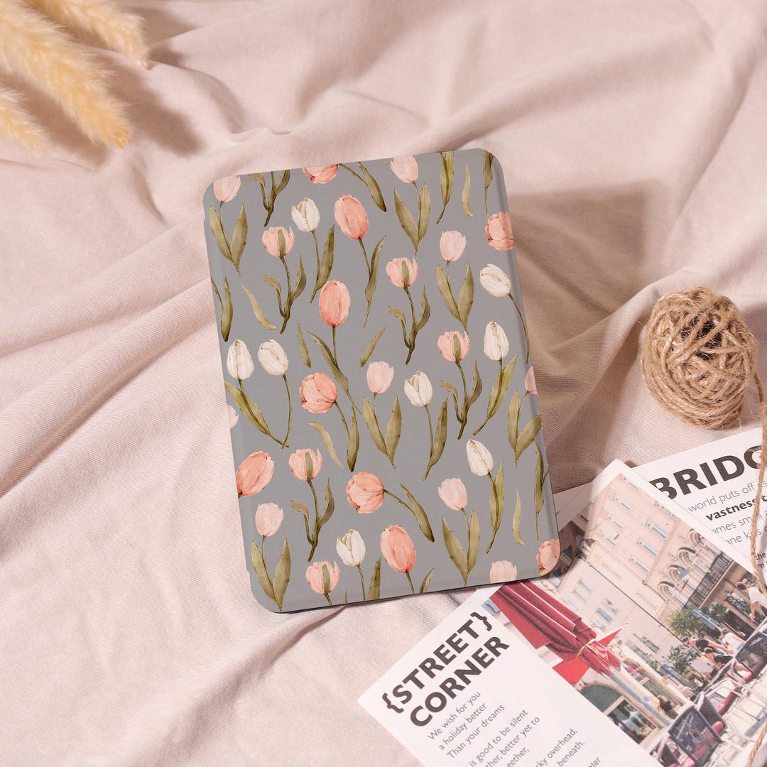 Watercolor Tulip Floral Kindle Case Cover for Kindle Paperwhite 12th ...