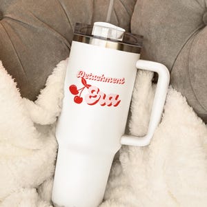 Detachment Era 40oz Insulated Travel Mug Large Stainless Steel Tumbler with Handle and Straw Keeps Drinks Cold Hot Everyday Gift for Women