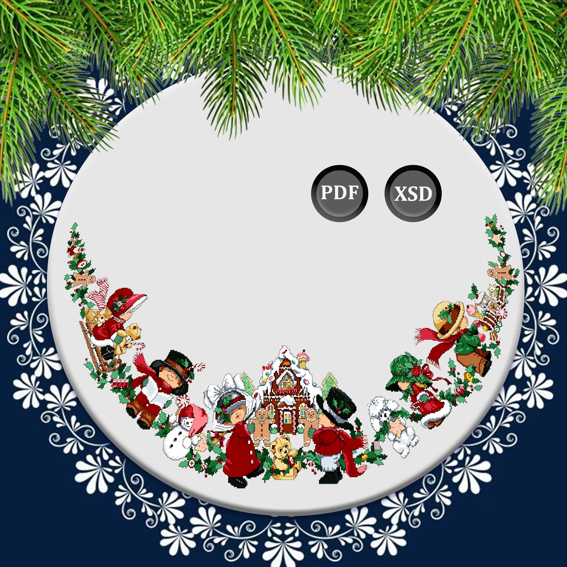 Christmas tree cross stitch skirts - Etsy 日本