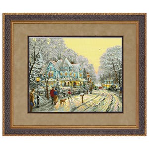 Xmas Village Counted Cross Stitch - Christmas Tree Holiday Pattern PDF Download
