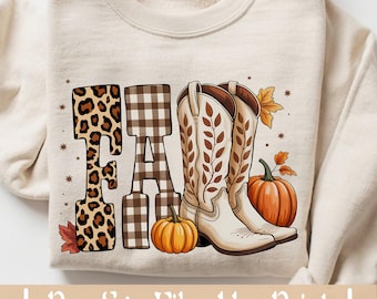 Cowboy Boots Fall Png: Western Autumn Design (Digital Download)