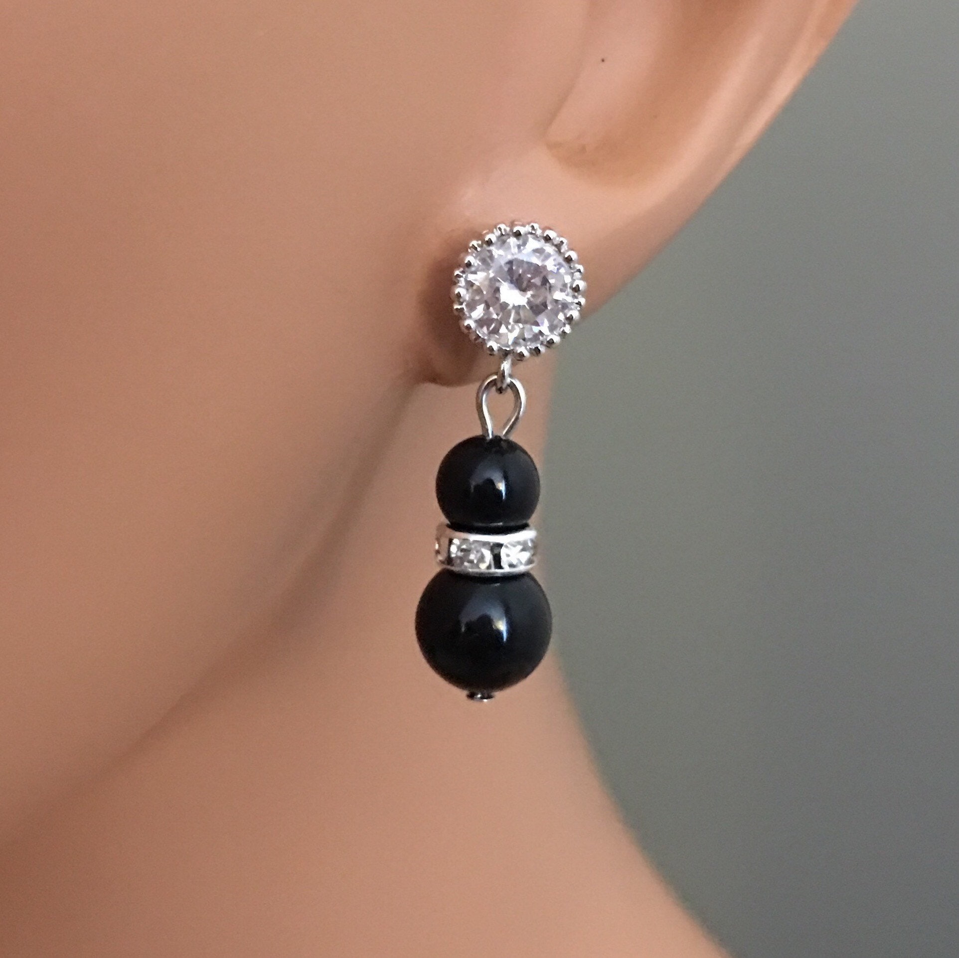 【BLACKPURPLE】23FW★ pearl midnight earrings SELENE | Pearls.jp