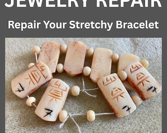 Jewelry Repair Stretchy Bracelets I will Repair your Stretchy Bracelet and restring elastic cord and loose beads bracelet repaired