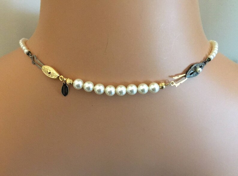 Pearl Necklace Extender Fish Hook Clasp in Silver or Gold a Etsy
