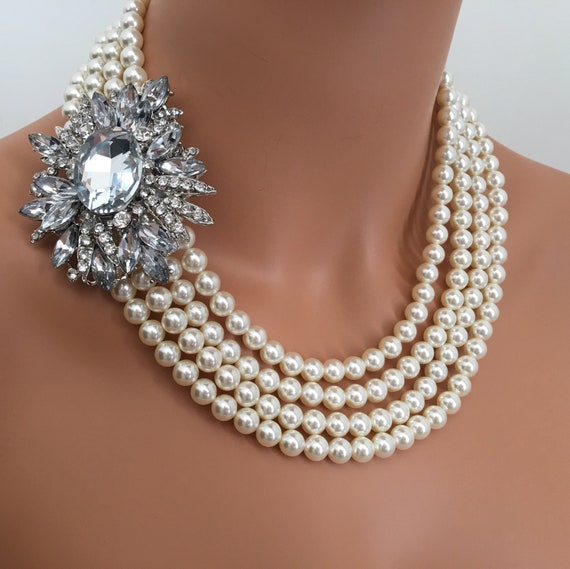 4 STRAND PEARL NECKLACE – Avalon Jewels