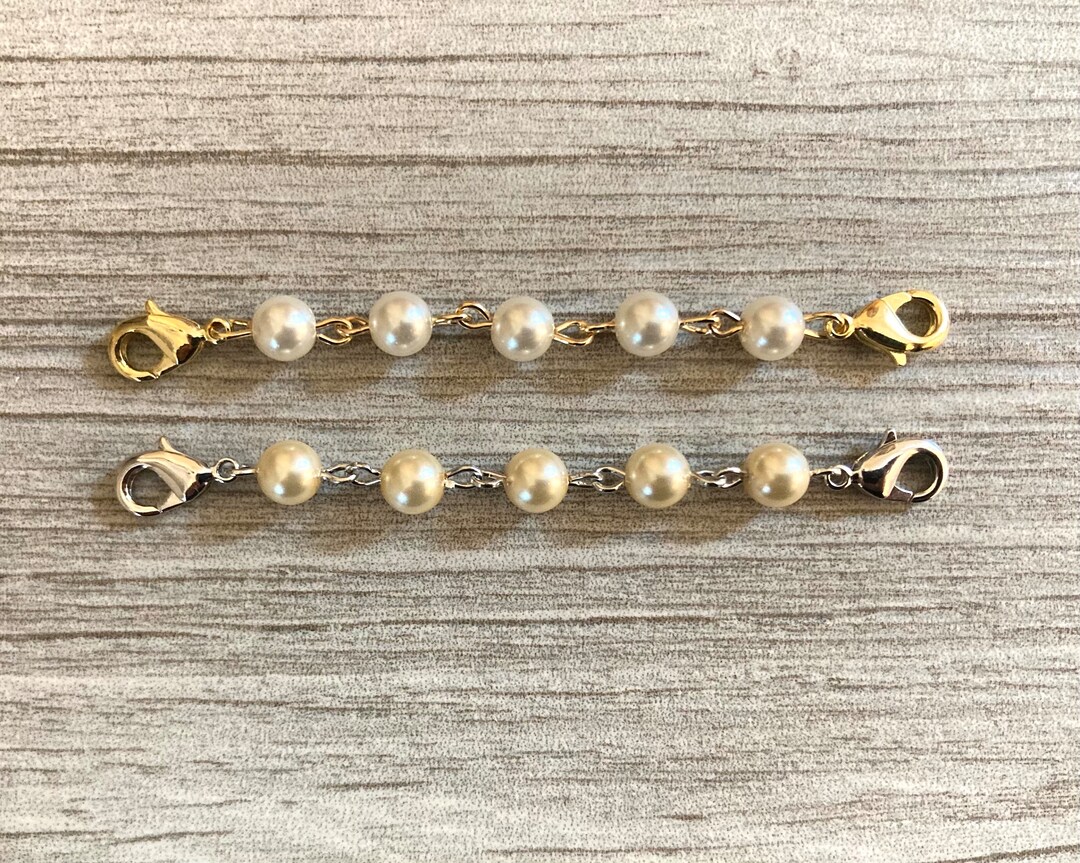Pearl Necklace Extender 2 Lobster Clasps Works Well Handmade Etsy