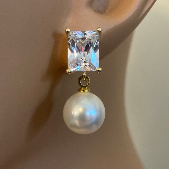 coin pearl post drop earrings – workshopunderground.com